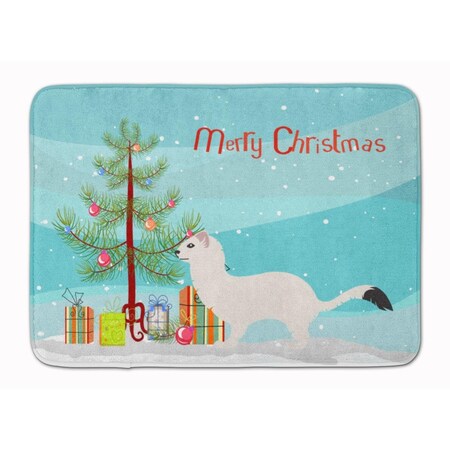 Carolines Treasures Stoat Short-Tailed Weasel Christmas Machine Washable Memory Foam Mat BB9239RUG